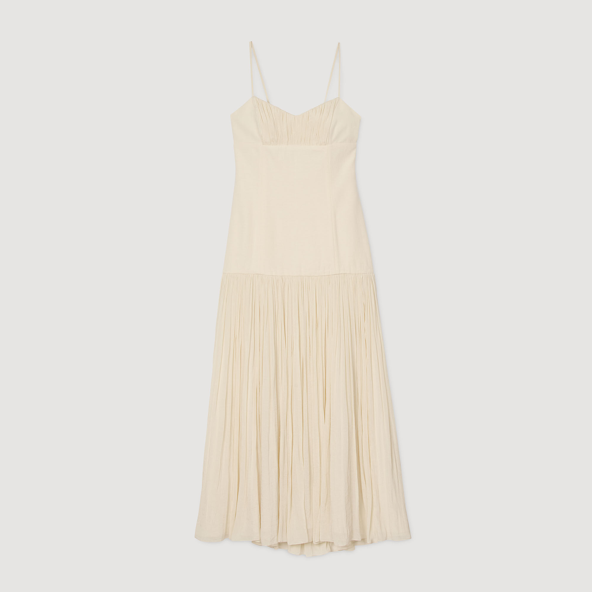 Langes Plisseekleid