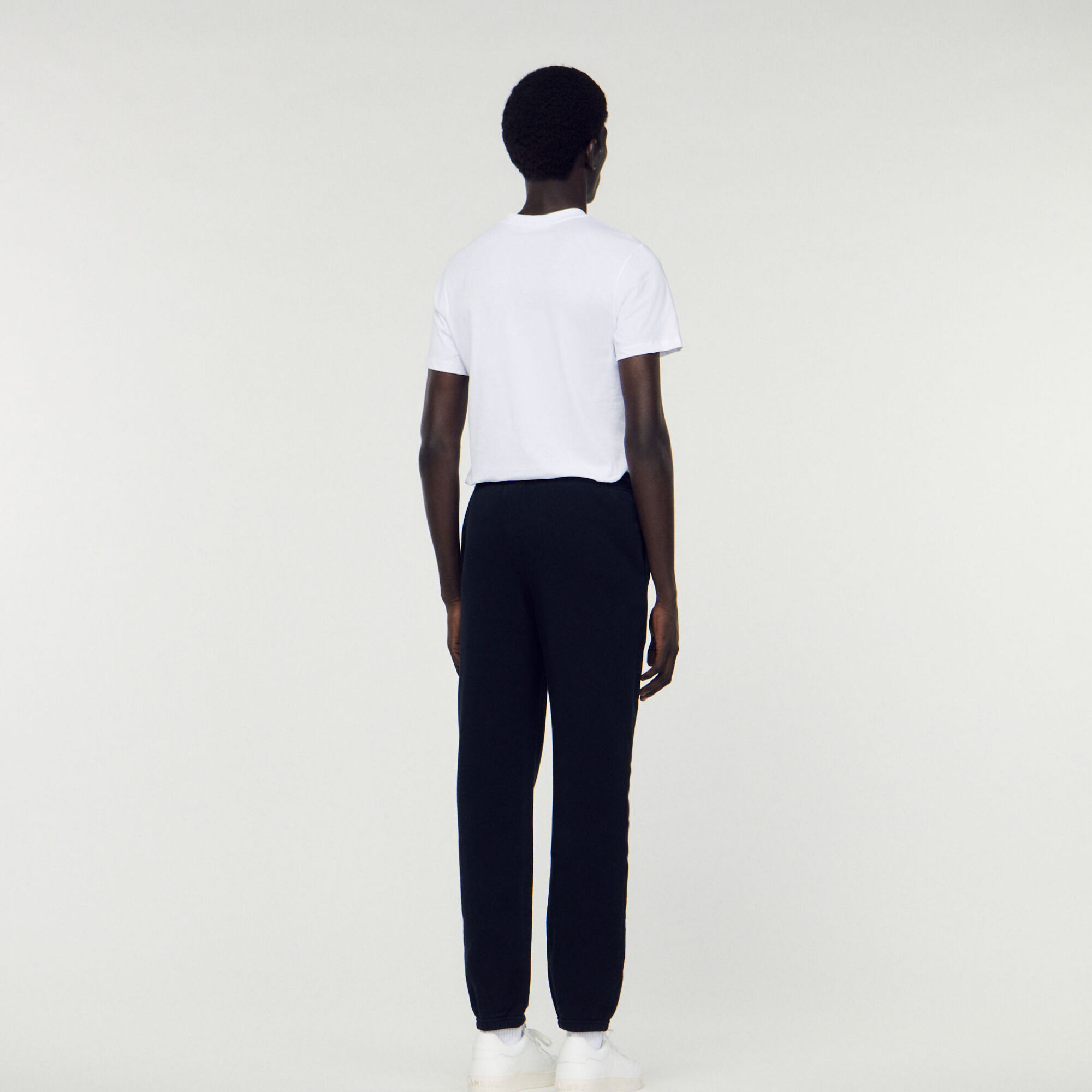 Jogginghose aus Molton mit Stickerei
