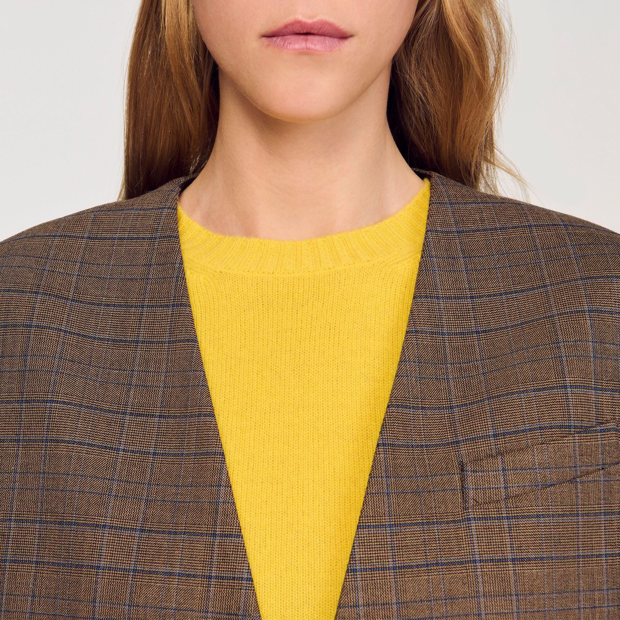 Oversize-Jacke mit Karomuster