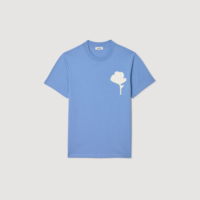 T-Shirt mit Blumen-Patch
