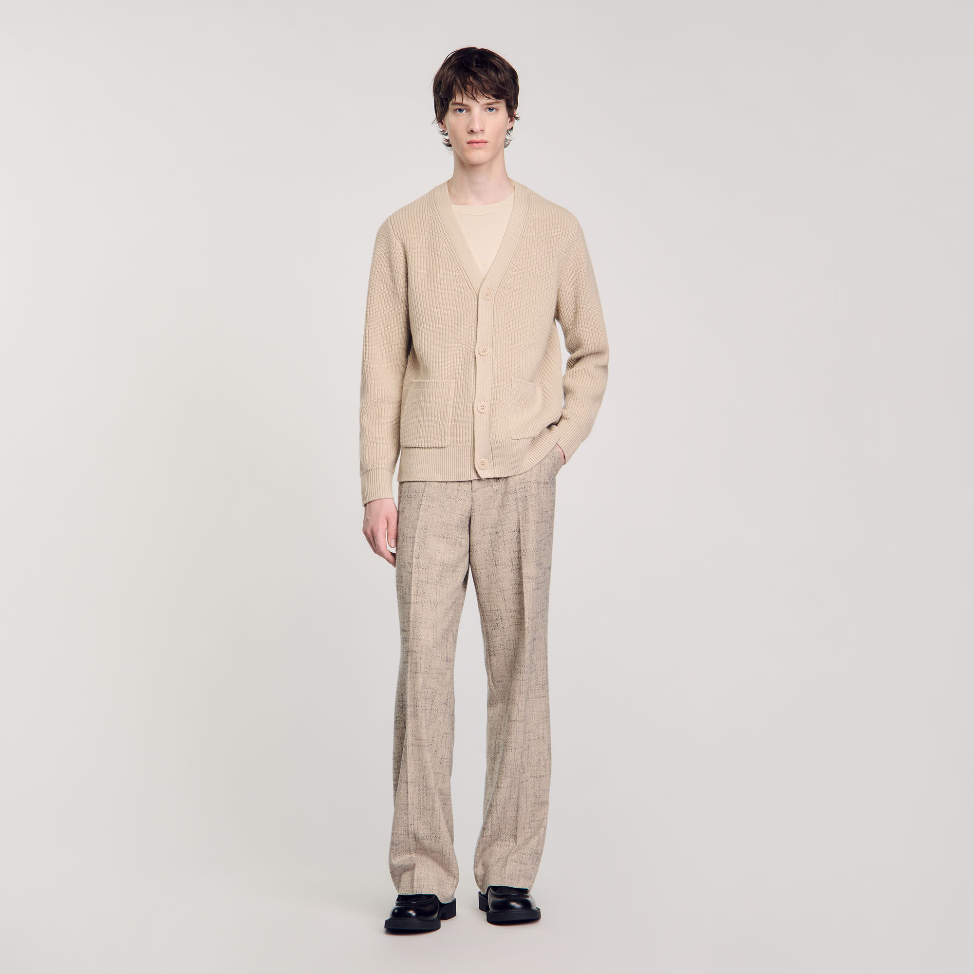 Cardigan aus Rippstrick