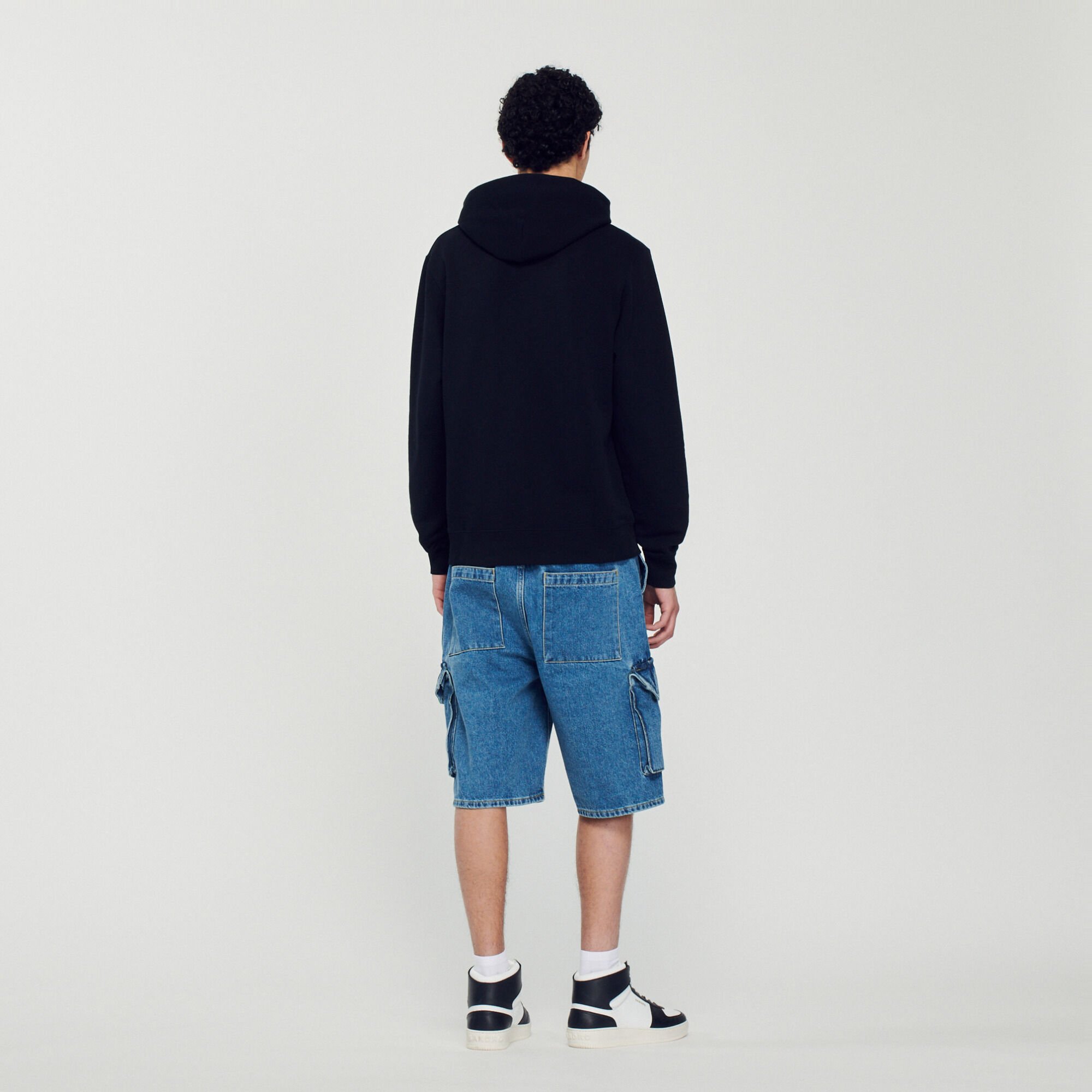 Kapuzensweatshirt mit Kaninchenprint