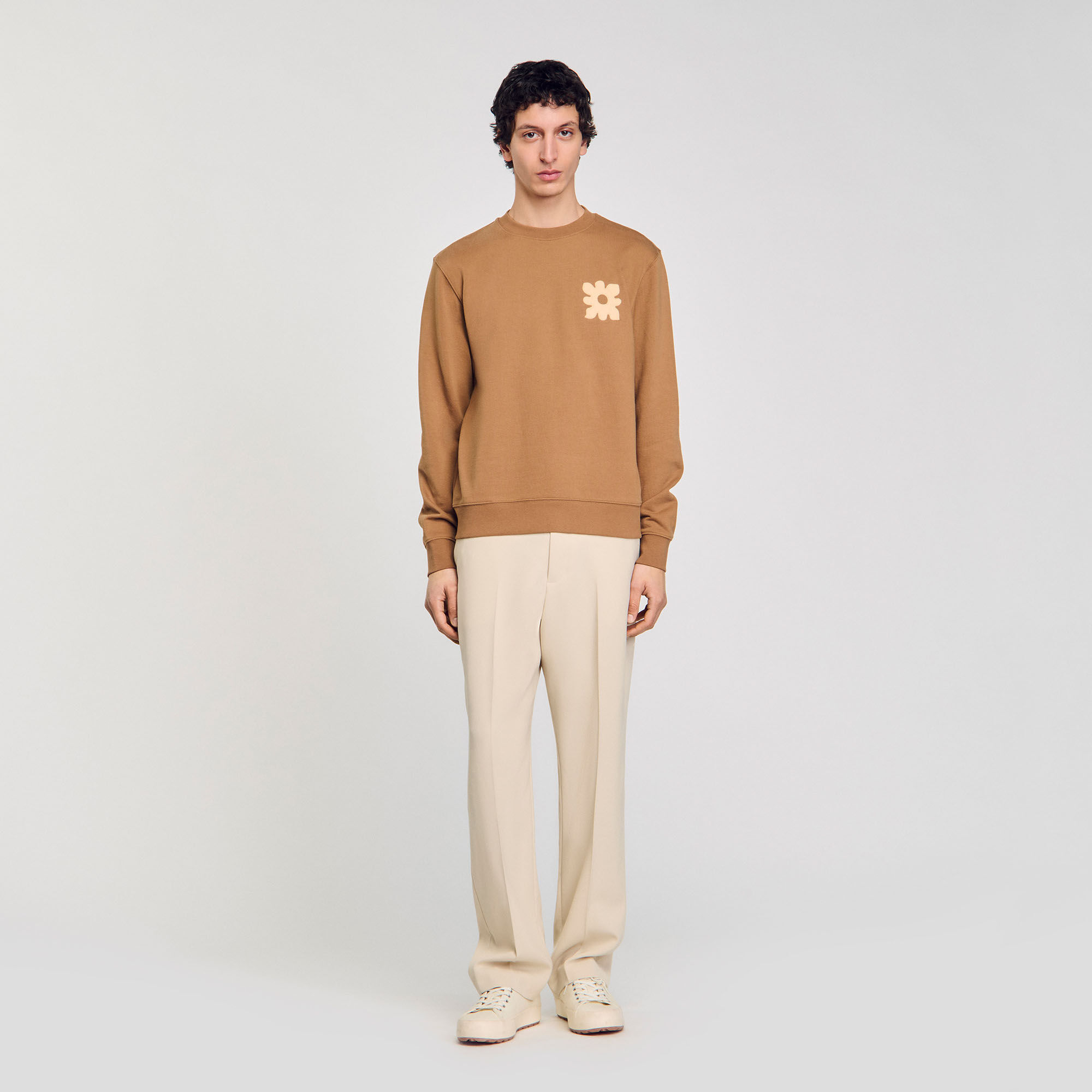 Sweatshirt mit Blumen-Patch