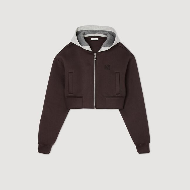 Sweatshirt-Blouson mit Kapuze