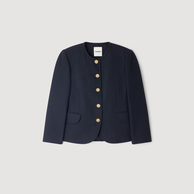 Jacke mit Rundhalsausschnitt