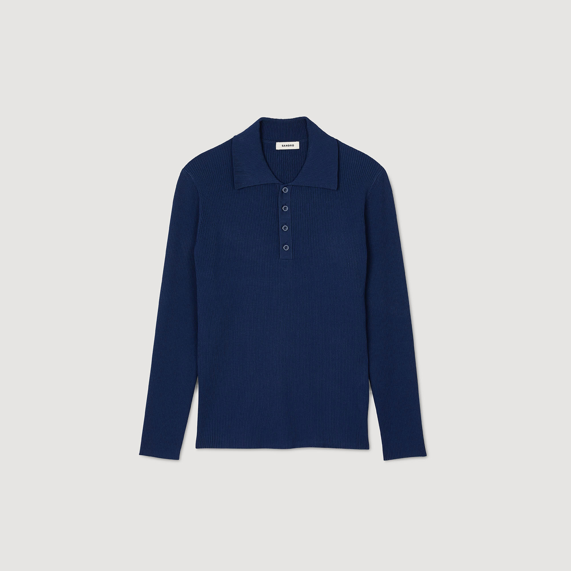 Poloshirt aus Rippstrick