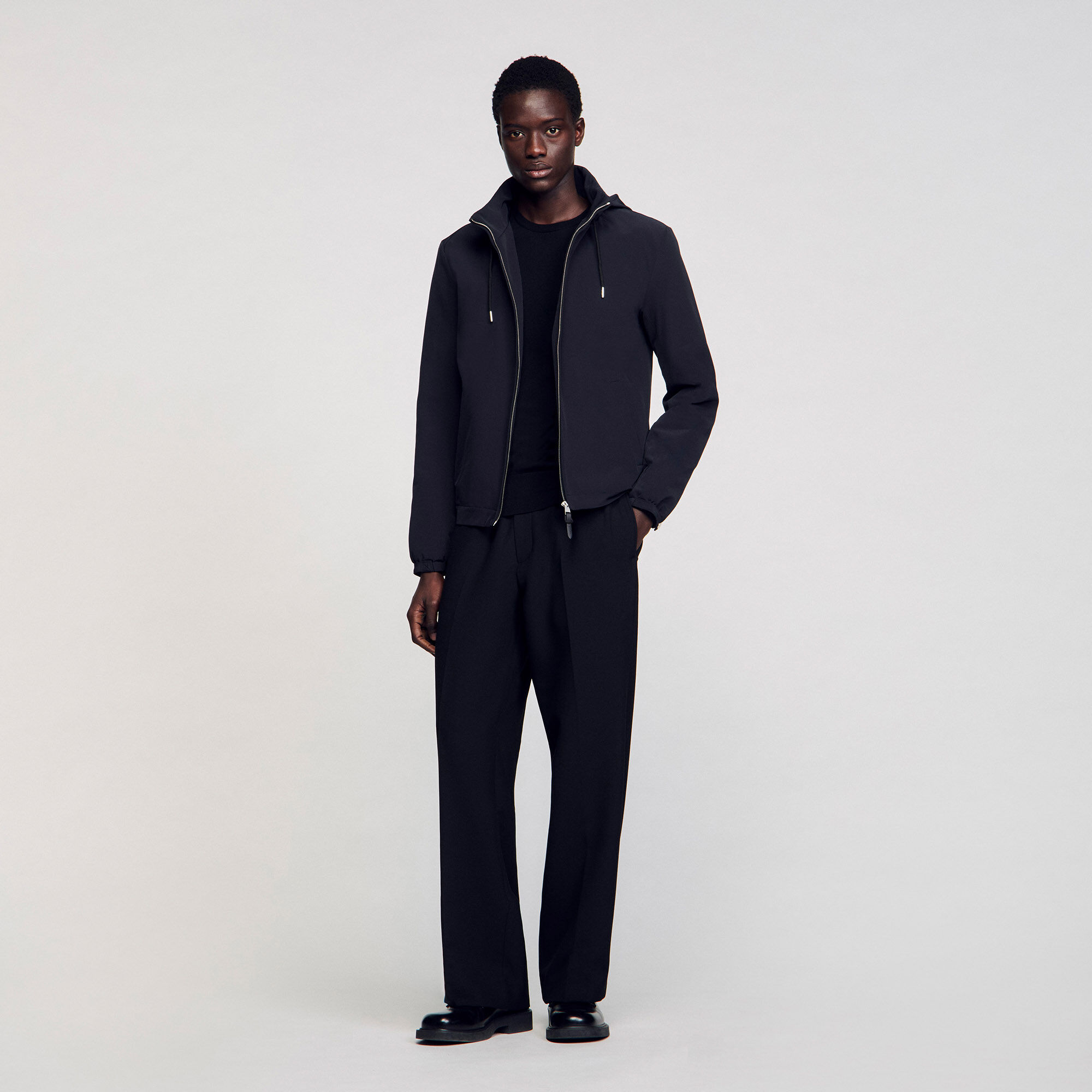 Reißverschluss-Blouson mit Kapuze