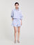 Gestreifte Shorts mit Blumendetail