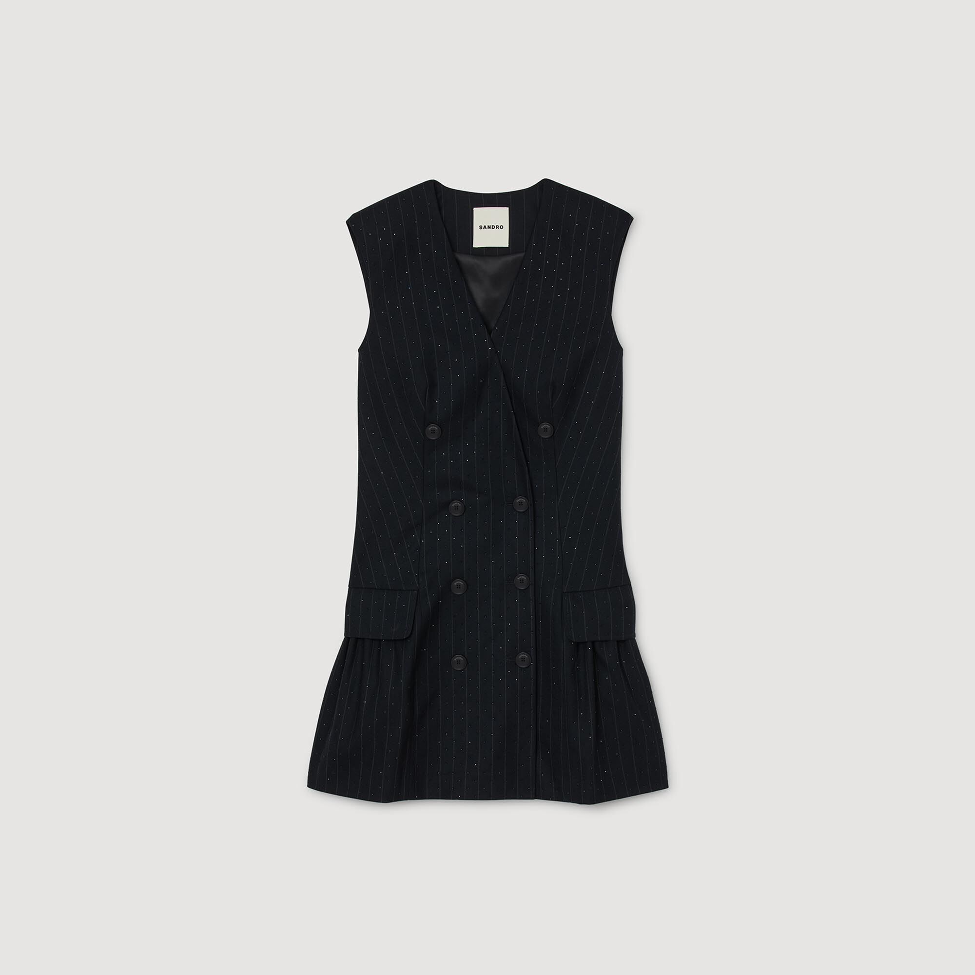 Kurzes Anzugkleid mit Strass