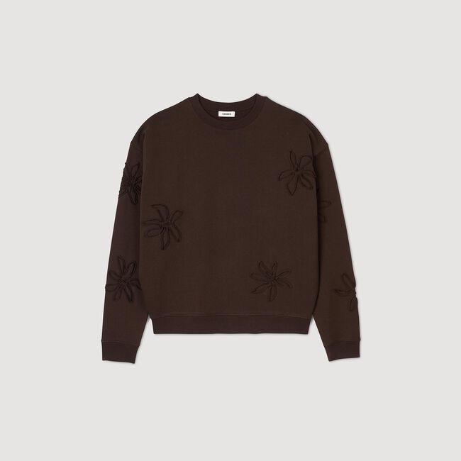 Oversize-Sweatshirt mit Blumenmuster