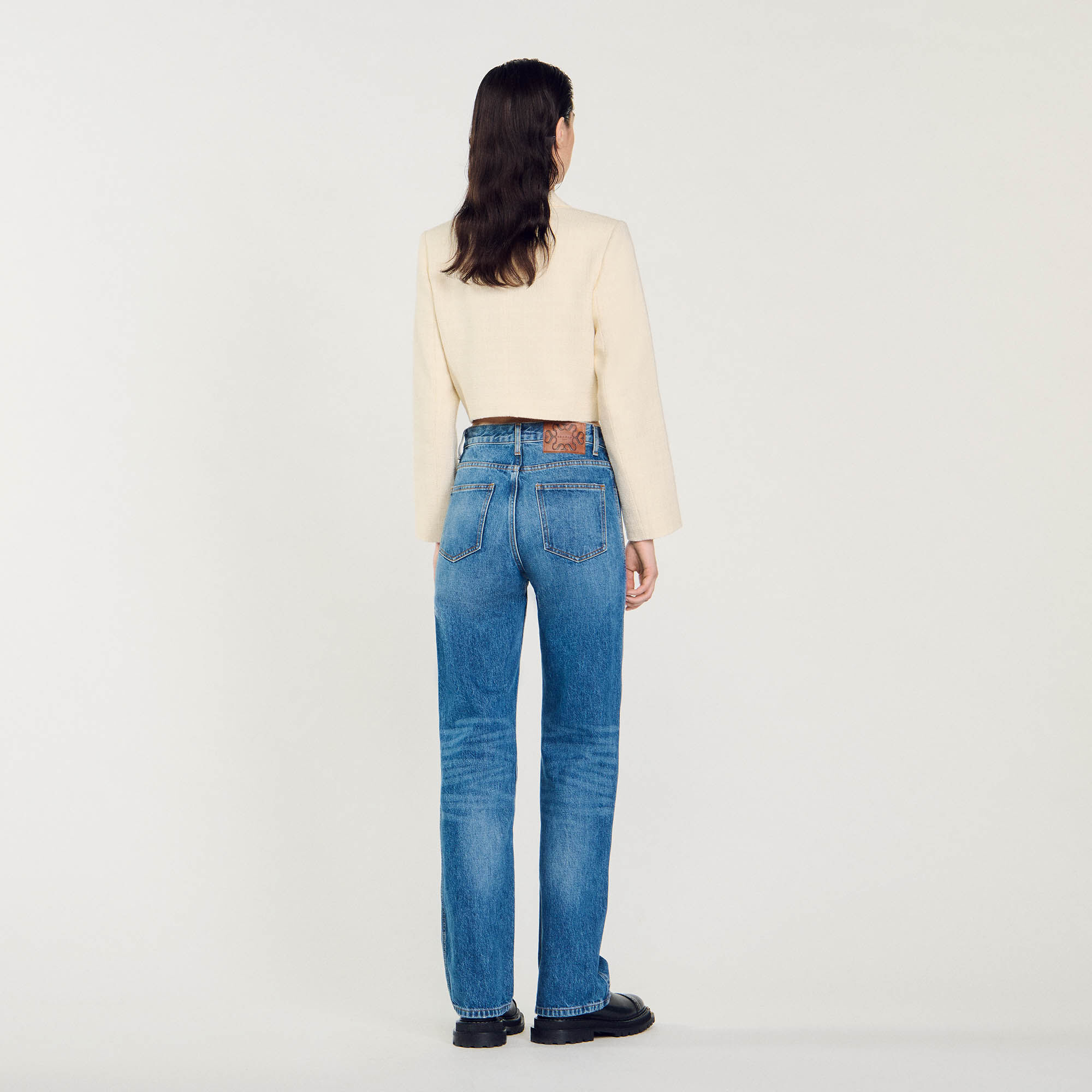 Verwaschene Flared Jeans