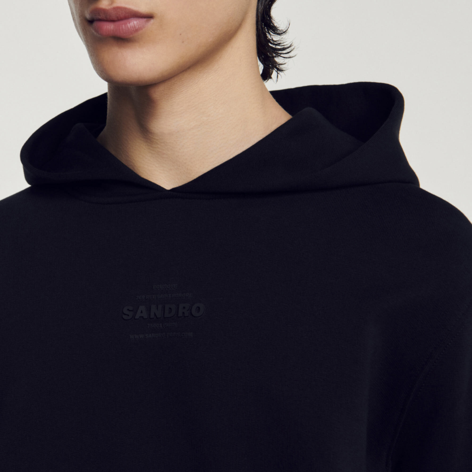 Kapuzensweatshirt mit Logo aus Gummi