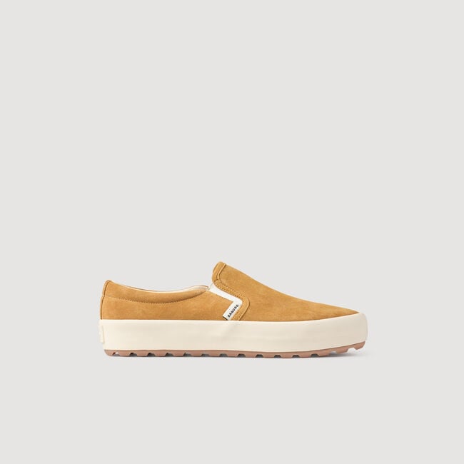Slipper aus Spaltleder