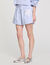 Gestreifte Shorts mit Blumendetail