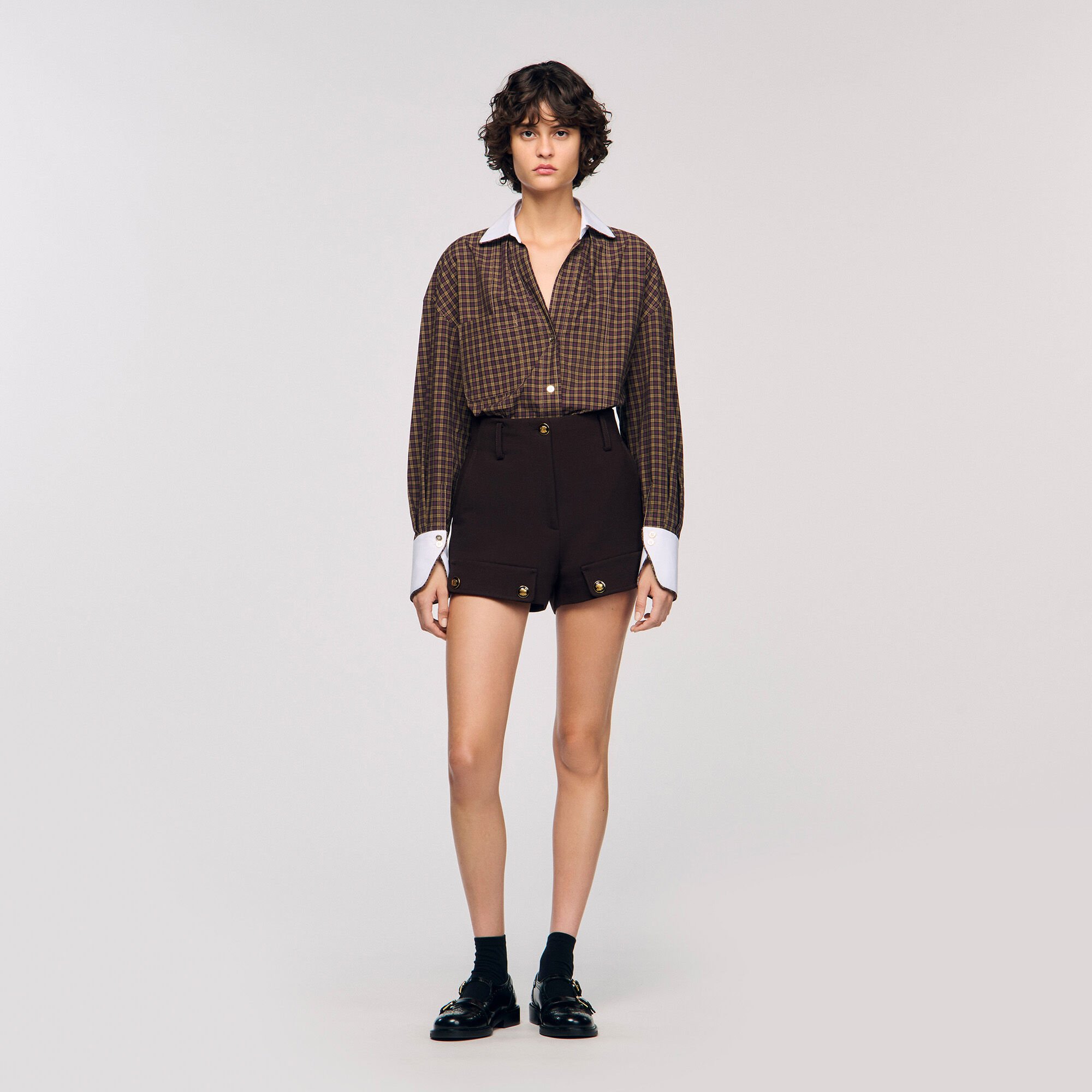 Zweifarbiges Karohemd