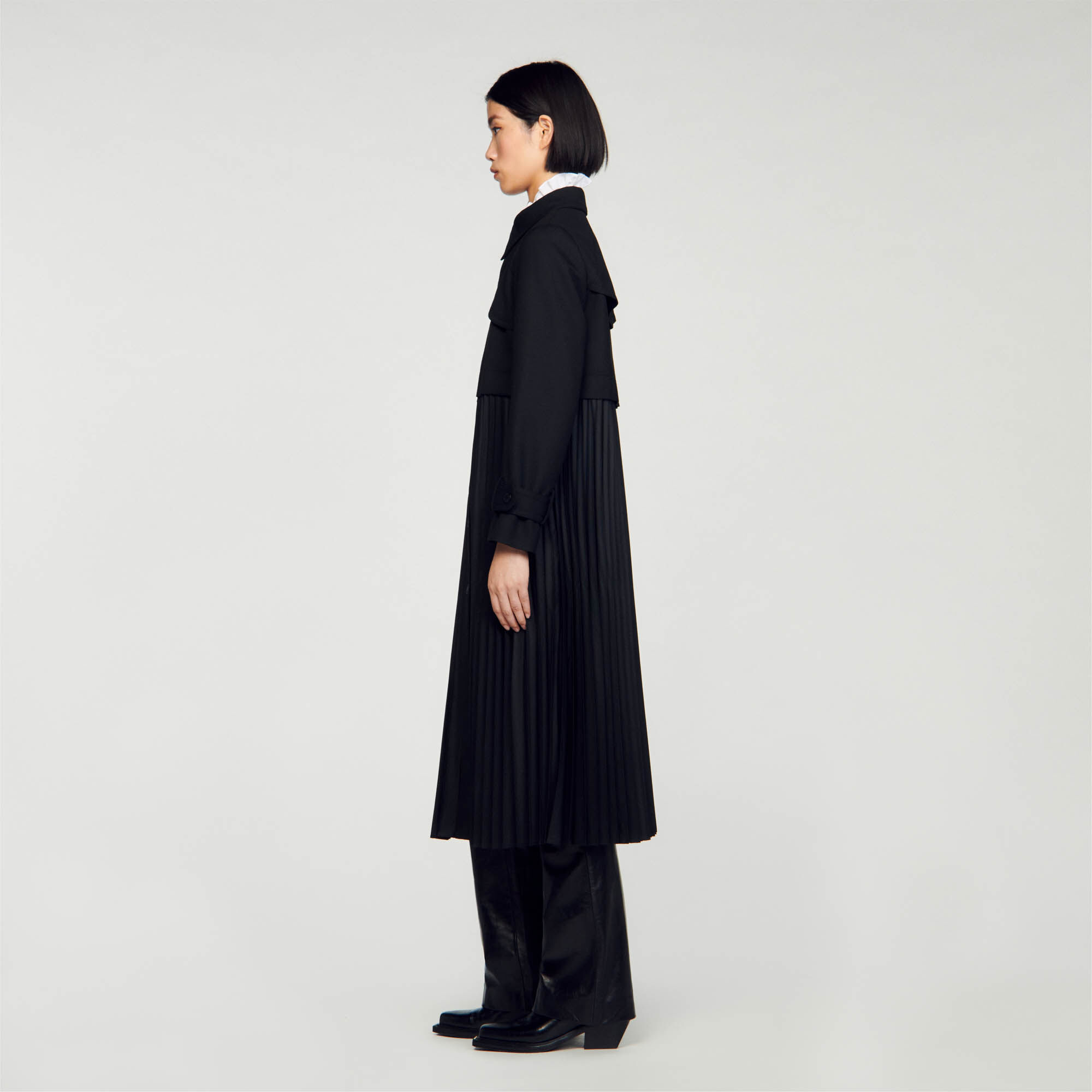 Plissierter Trenchcoat