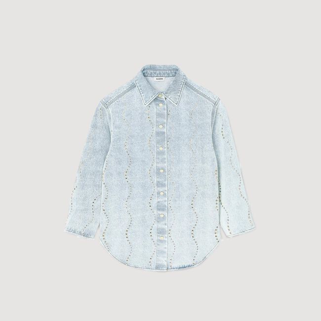 Jeanshemd mit Strass