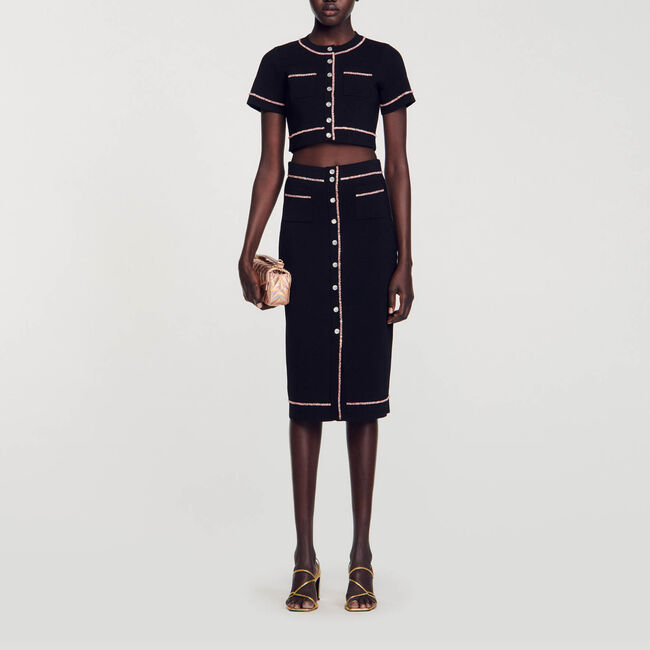 Midi-Rock mit Strassbesatz