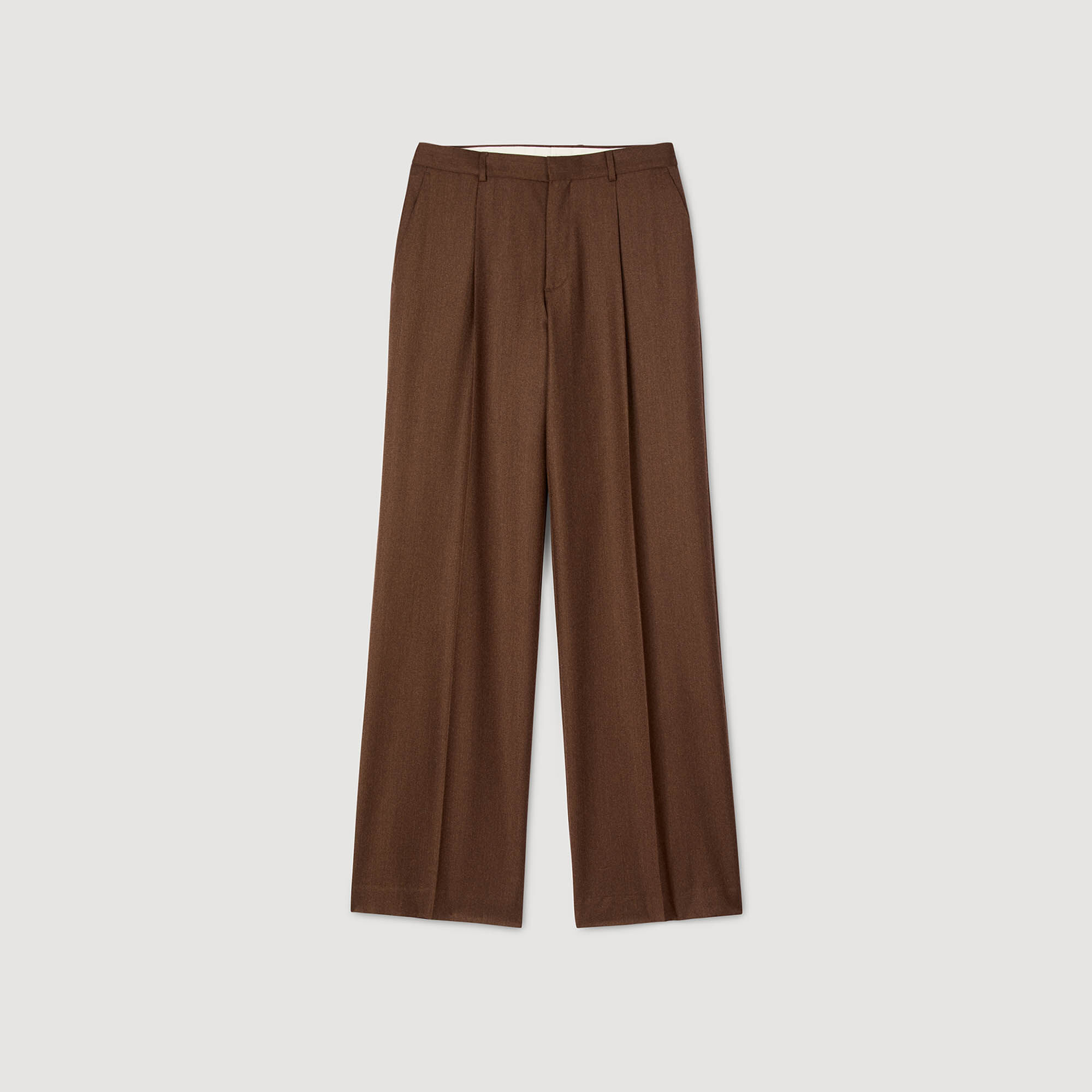 Weite Hose aus Wolle