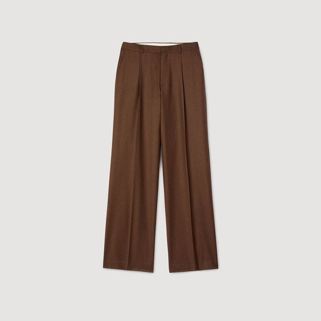 Weite Hose aus Wolle