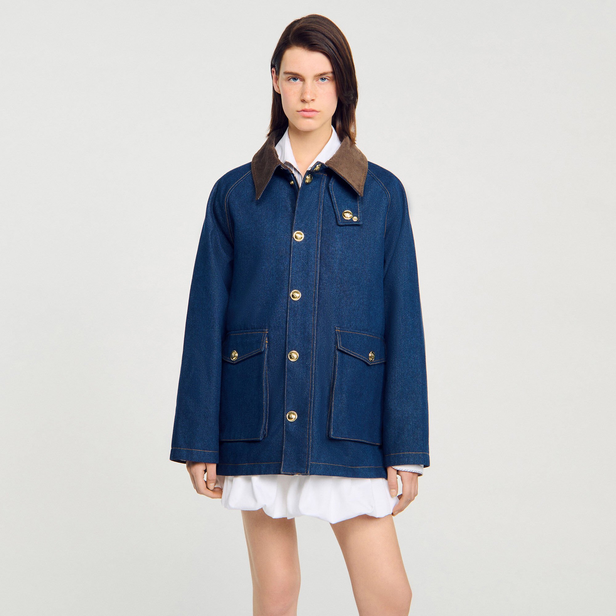 Jeansjacke im Workwear-Stil