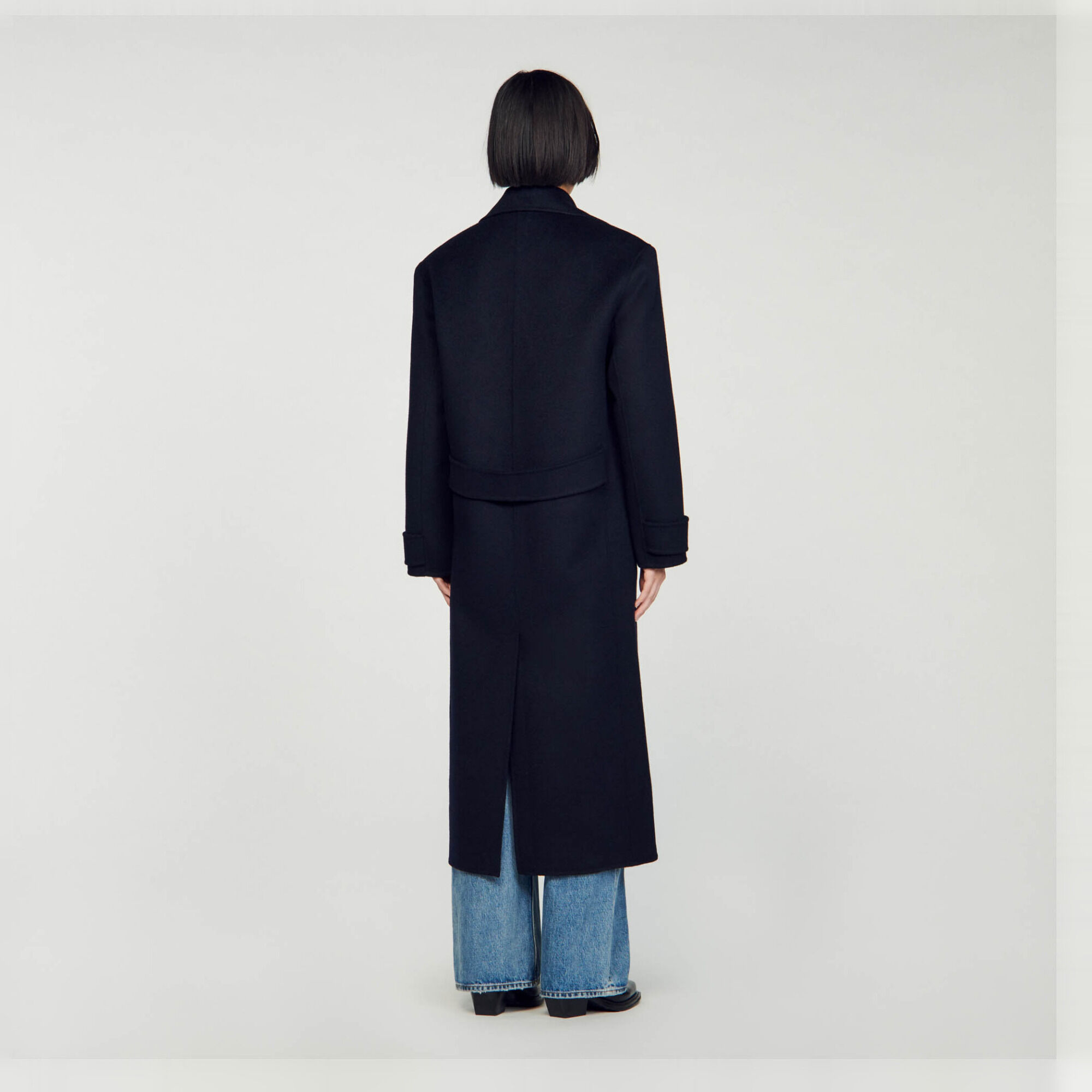 Langer Doubleface-Mantel