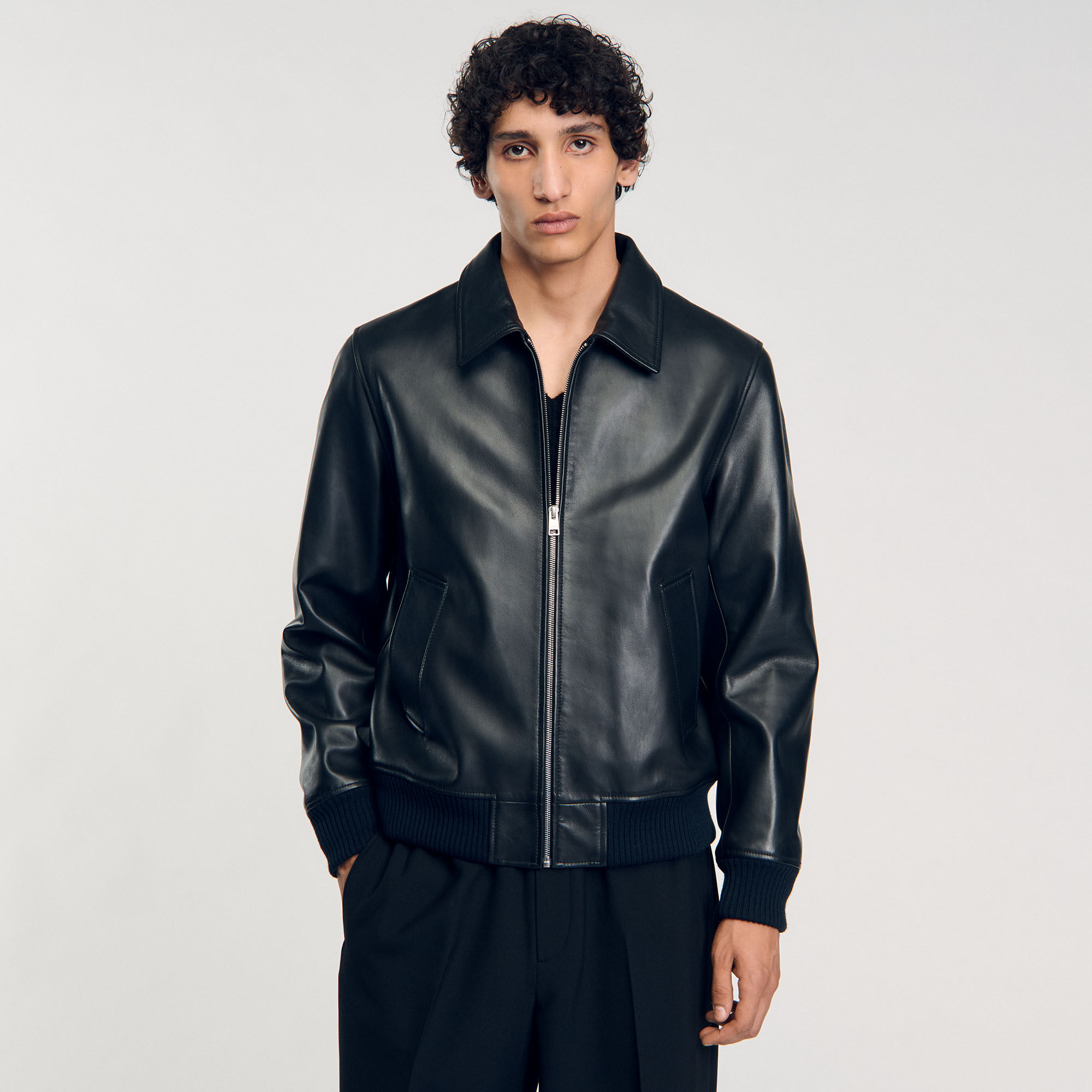 Jacke aus Glattleder