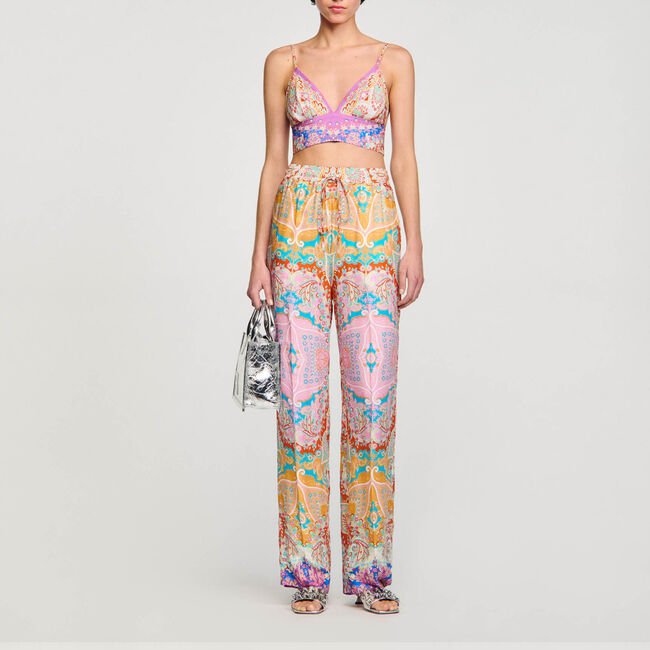 Fließende bedruckte Hose