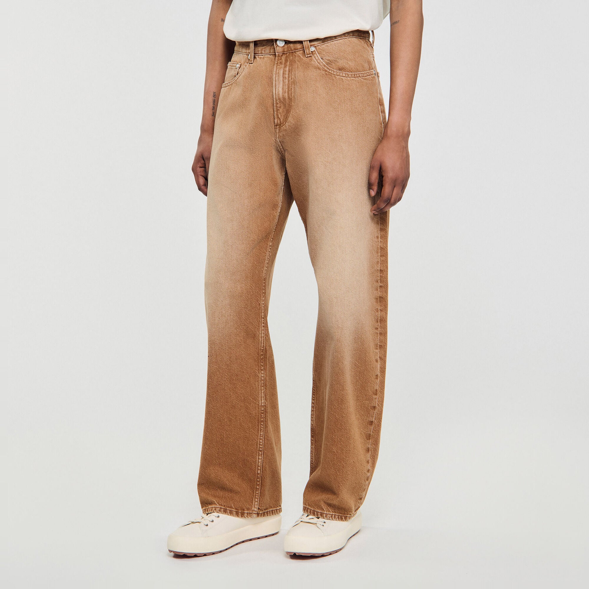 Verwaschene Baggy-Jeans aus Baumwolle - Herren | Sandro