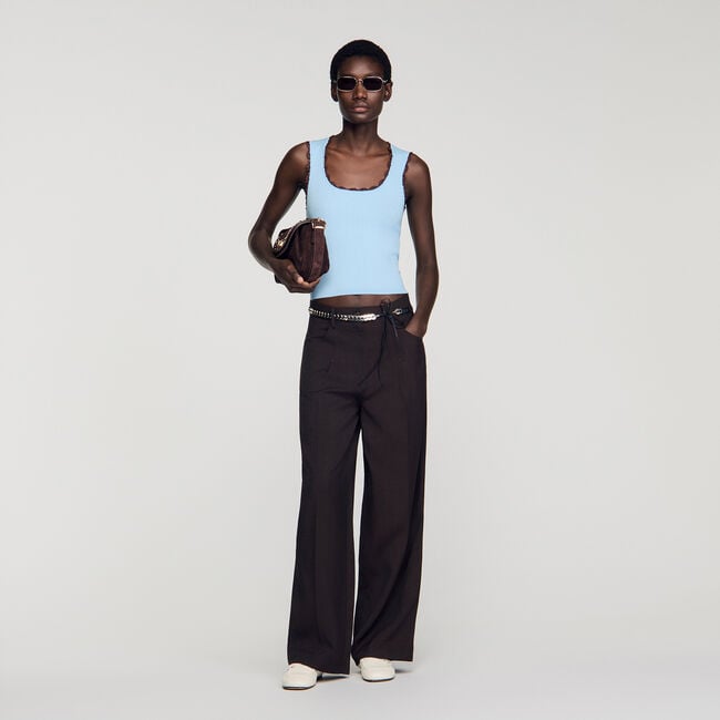 Stricktop mit H&auml;keldetails