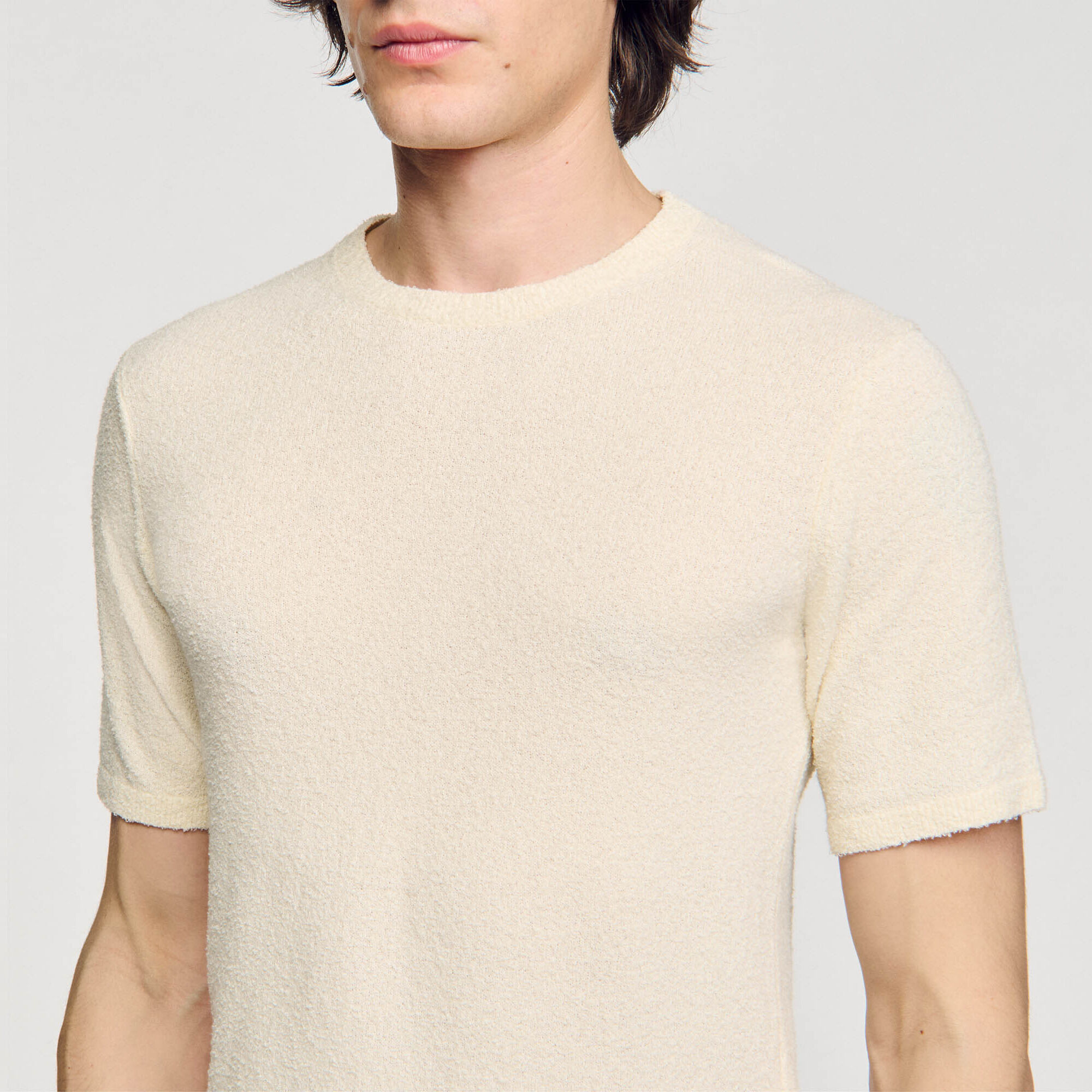 T-Shirt aus Bouclé-Strick