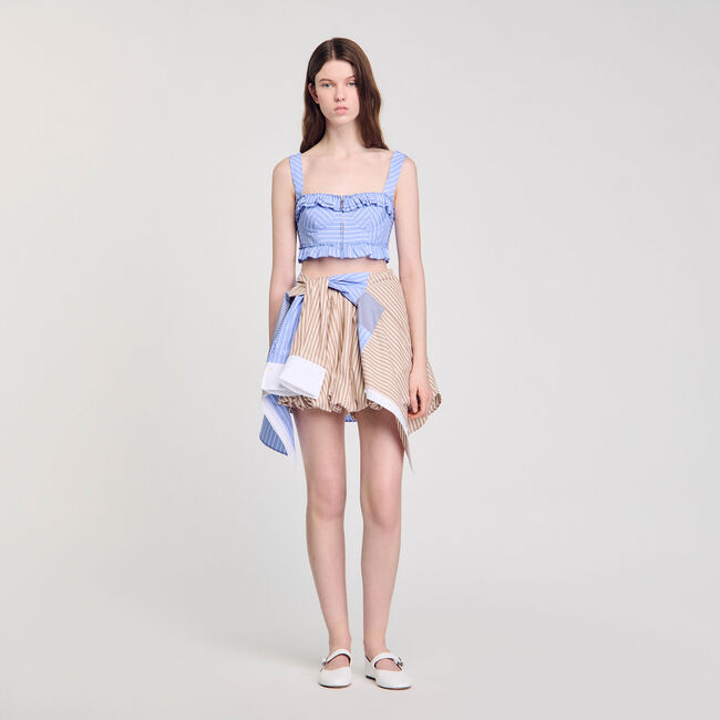 Kurzes gestreiftes Top
