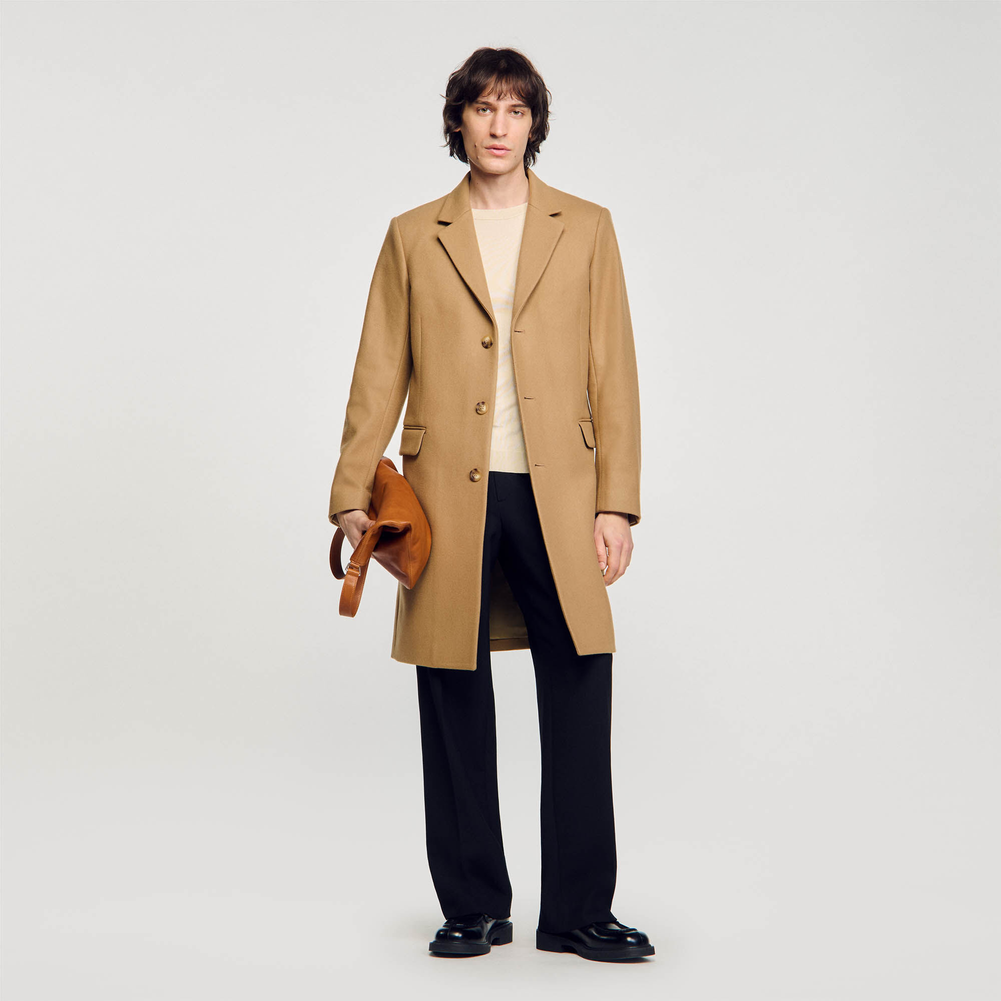 Sandro black coat outlet
