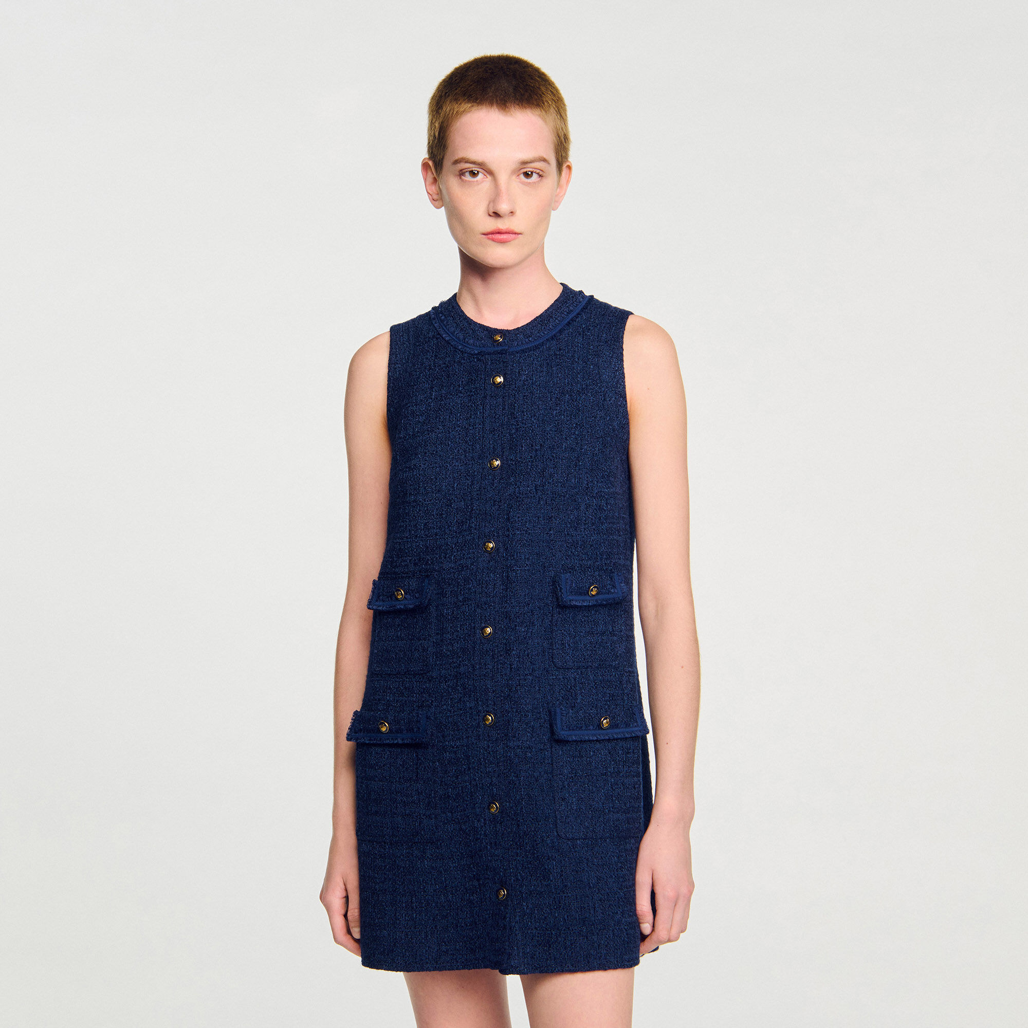 Kurzes Tweedkleid