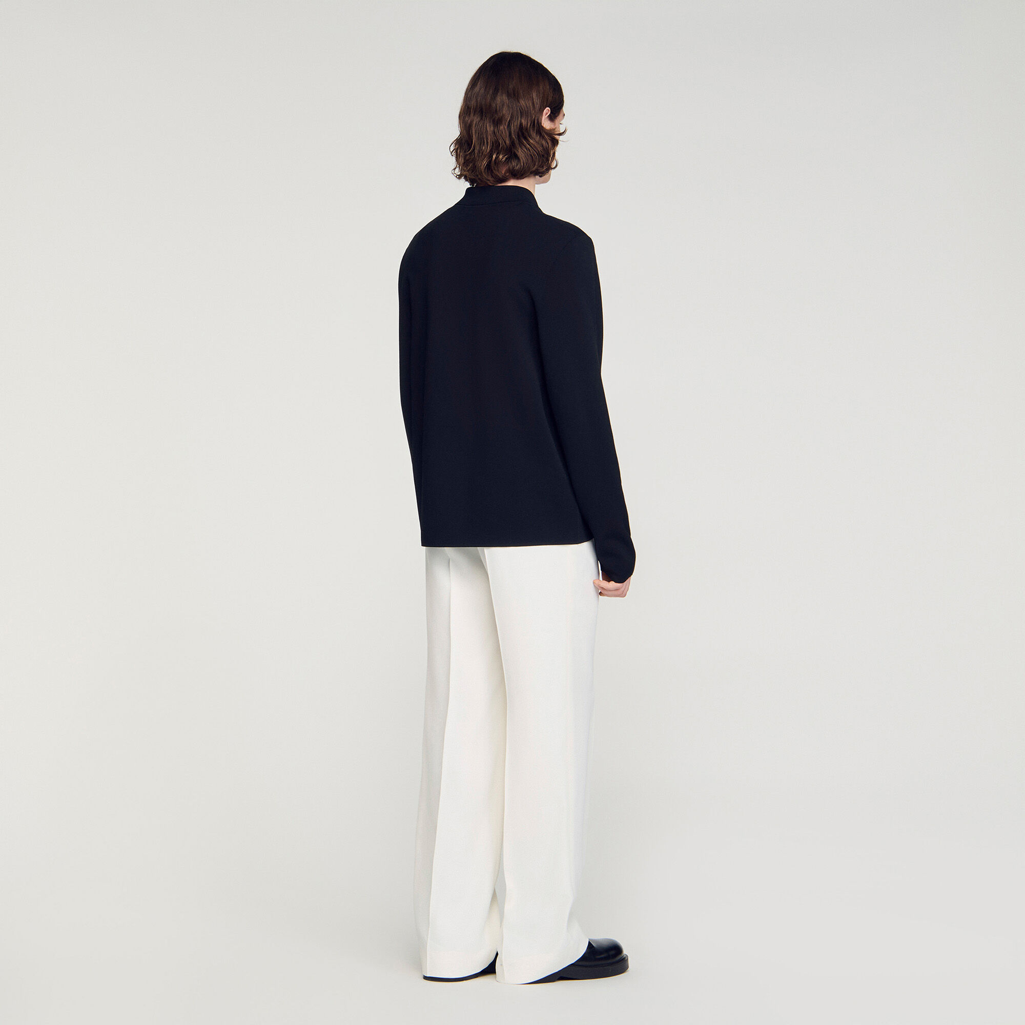 Viskose-Cardigan mit Rei&szlig;verschluss