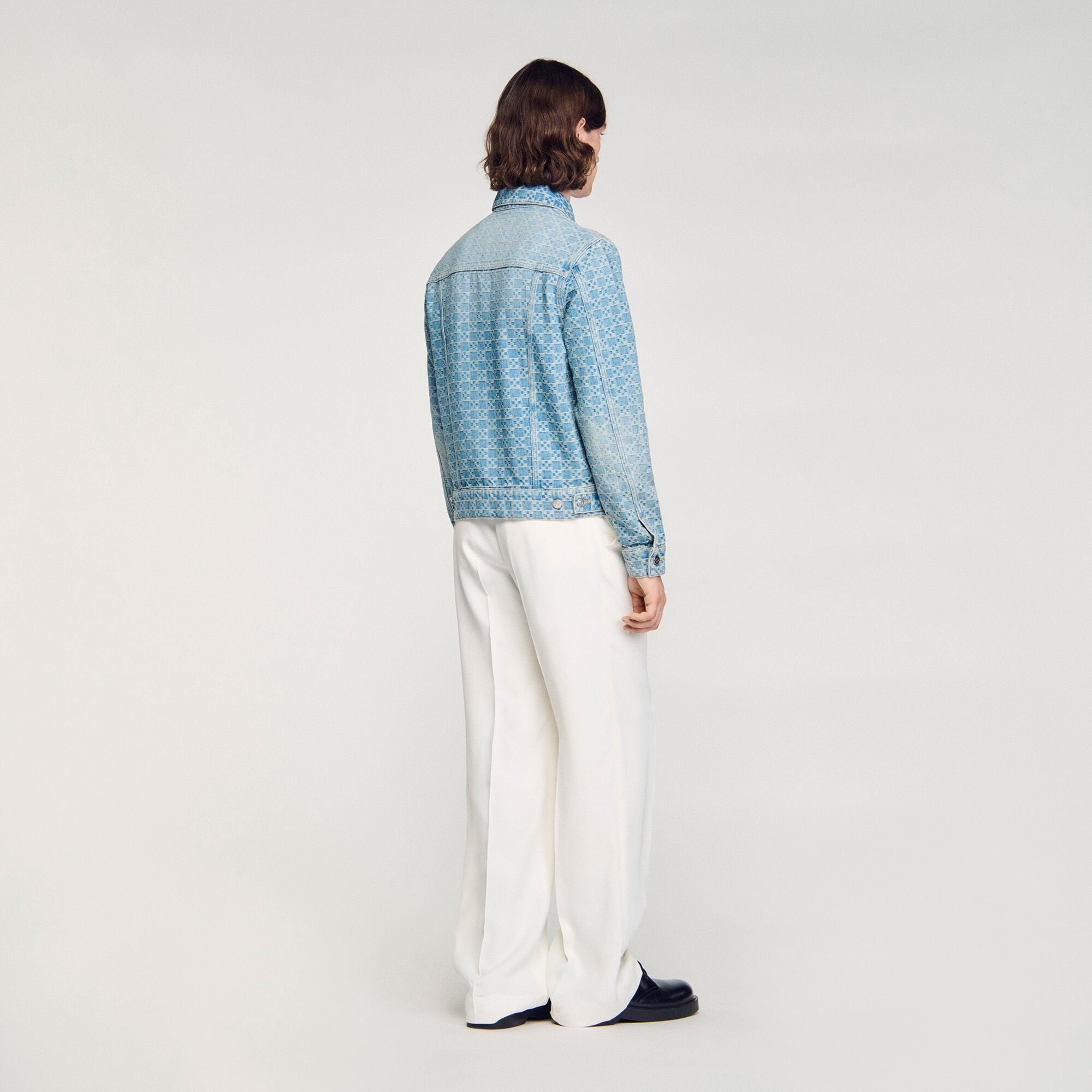 Denim-Blouson Square Cross