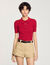 Poloshirt aus Rippstrick