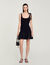 Kurzes Kleid aus Materialmix