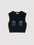 Stricktop mit Denim