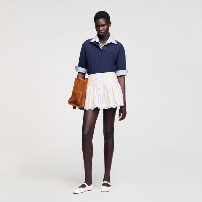 Gestreifter Skort
