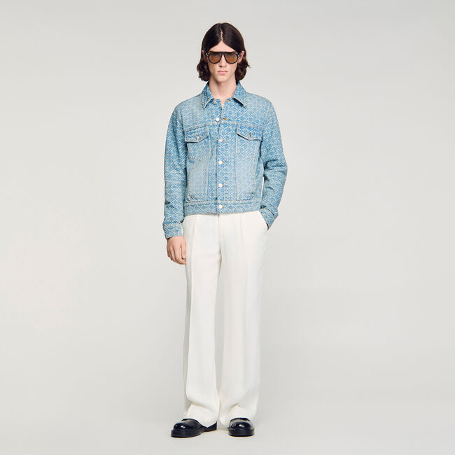 Denim-Blouson Square Cross