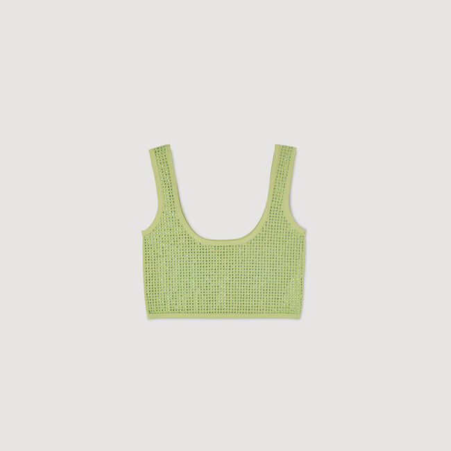 Brassière-Top mit Strassverzierung