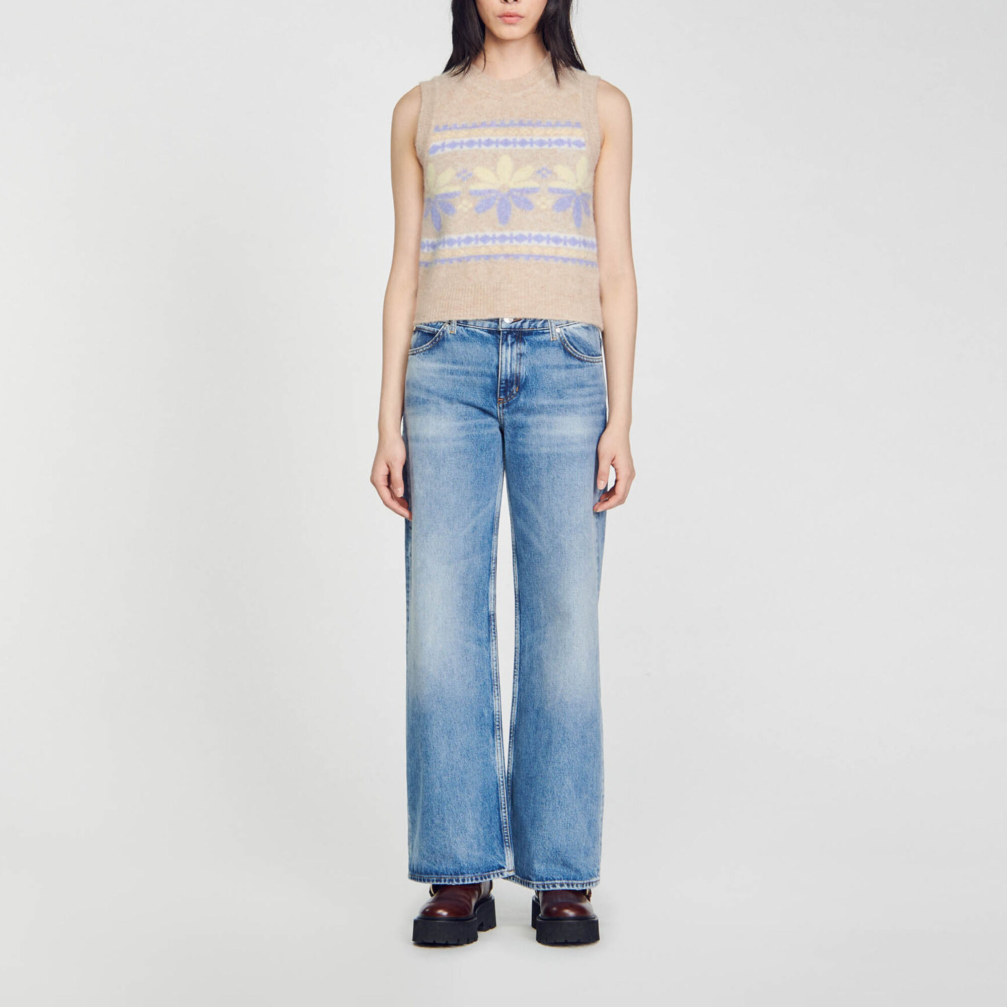 Ärmelloser Pullover