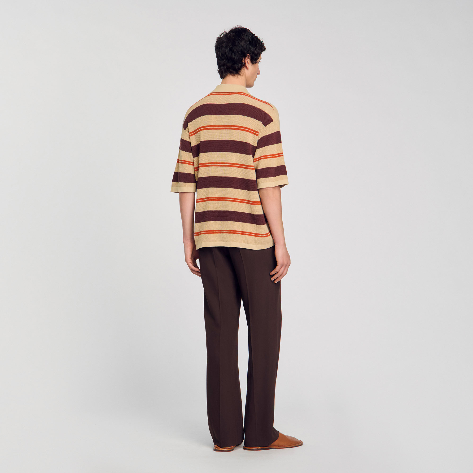 Gestreiftes Poloshirt aus Strick
