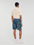 Elastische Denim-Shorts