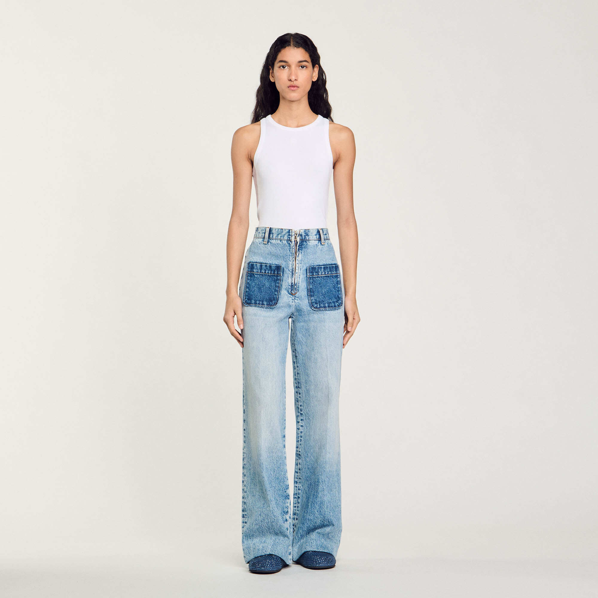 Jeans mit hohem Bund