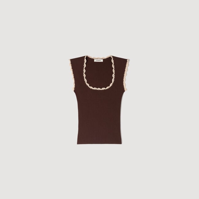 Stricktop mit H&auml;keldetails