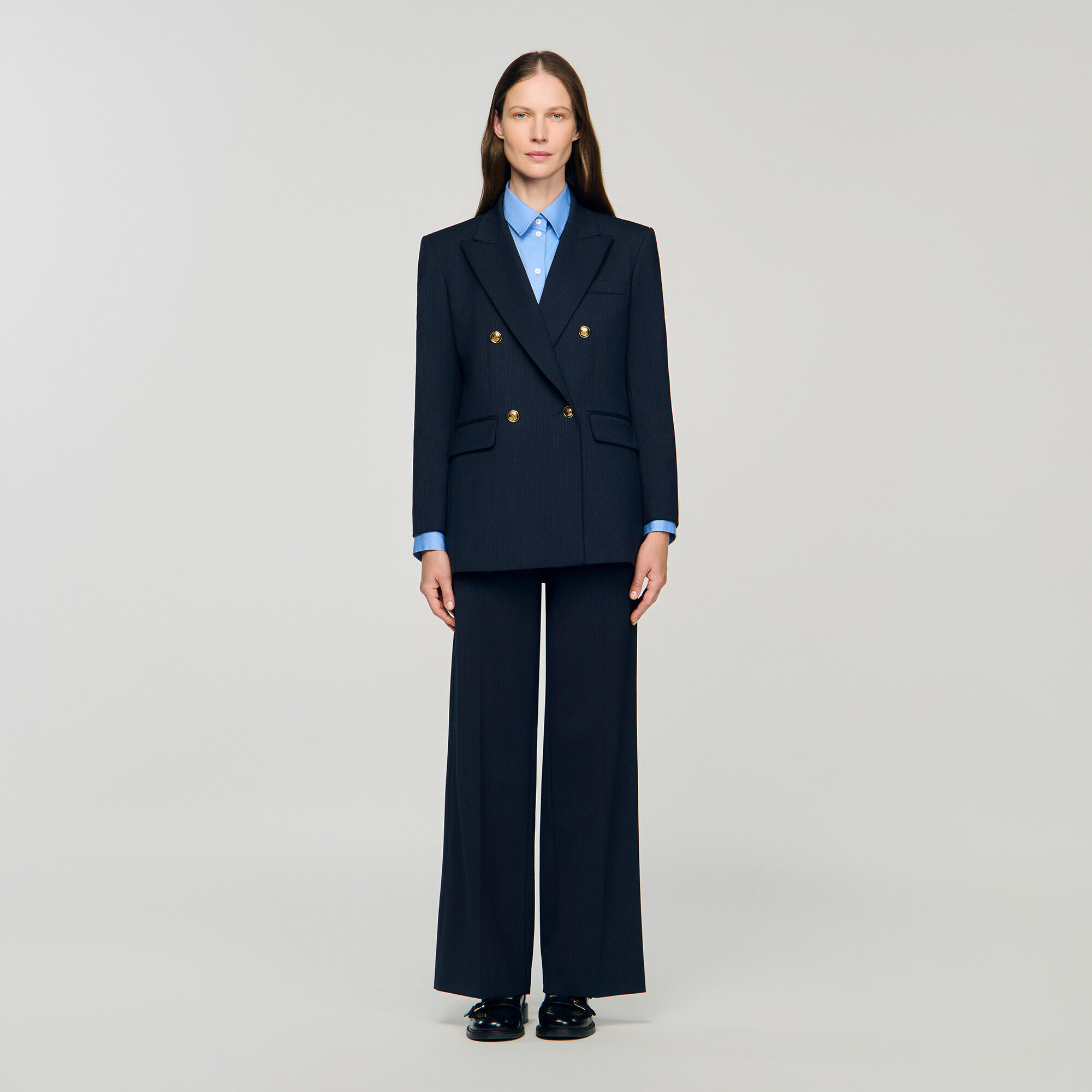 Blazer mit feinen Streifen