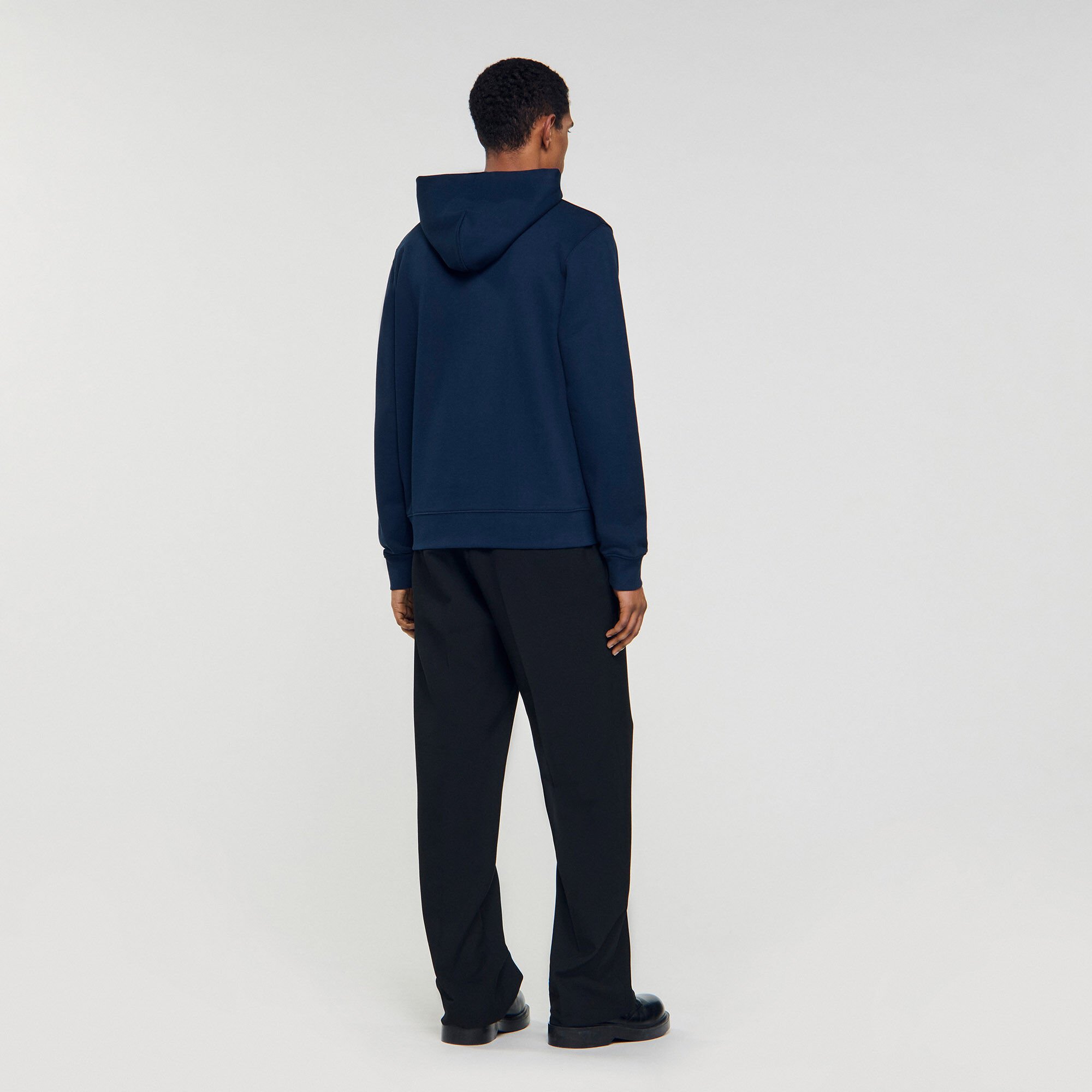 Sweatshirt mit Leder-Patch