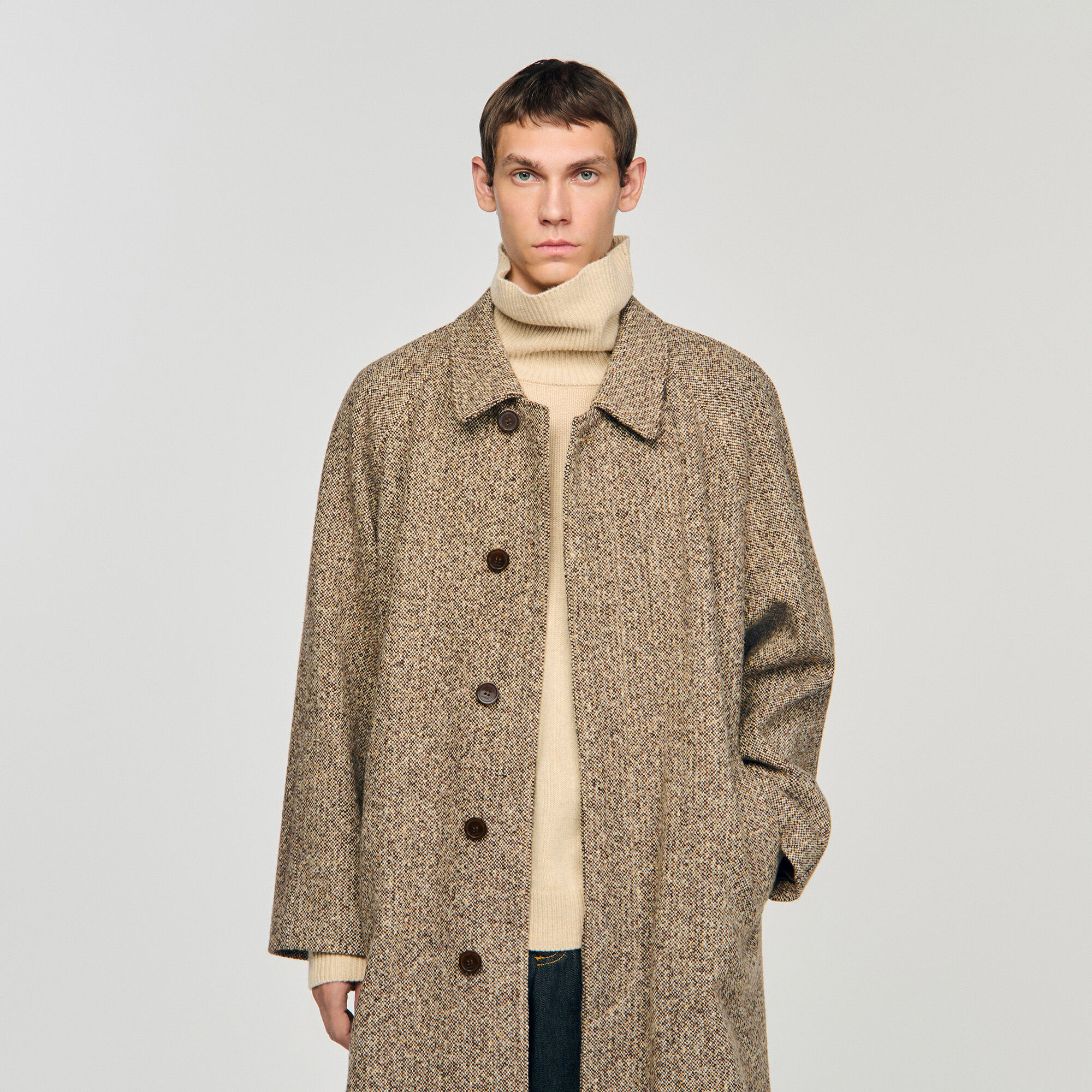 Oversize-Mantel aus Wolle
